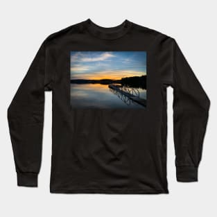 Sunset at Lake Lanier Boat Dock Long Sleeve T-Shirt